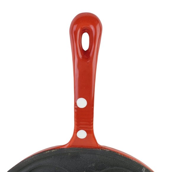 Cottage Collection, Enamel Coated Cast Iron Polka Dot Mini Pancake, NEW - Picture 5 of 6